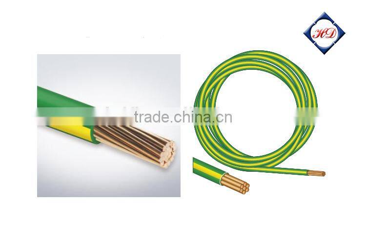yellow green grounding cable