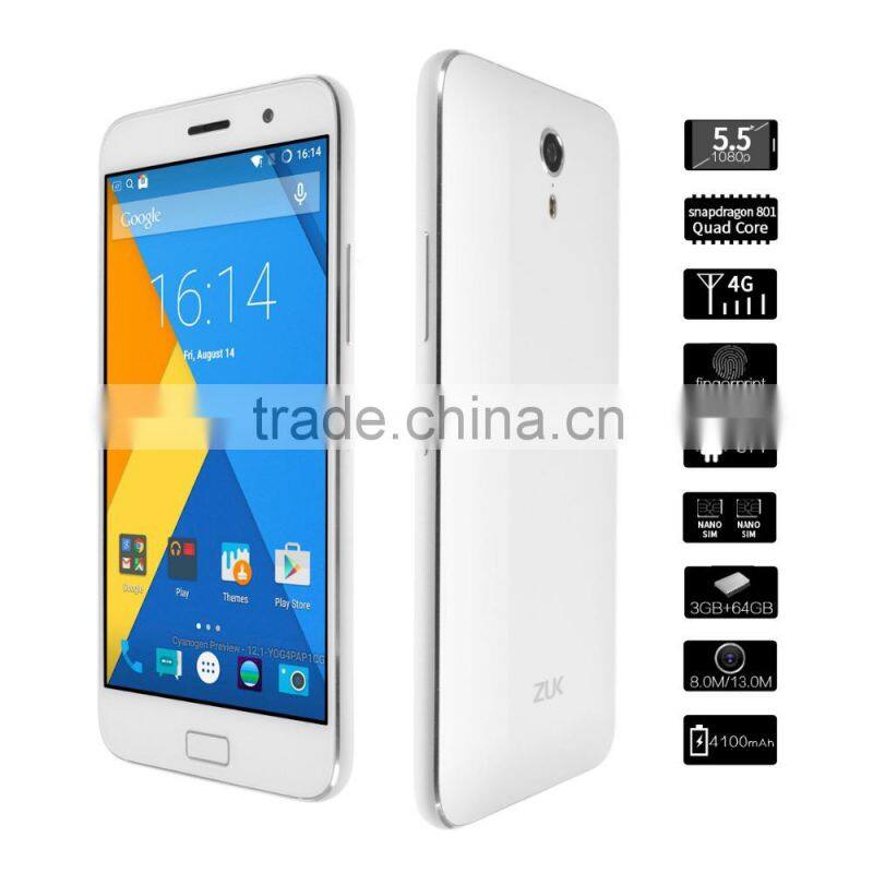 Hot Selling!! Qualcomm Snapdragon 8 Series CPU 5.5 inch 1920x1080P 13MP Camera 3GB RAM 64GB ROM Original ZUK Z1 Cell Phone