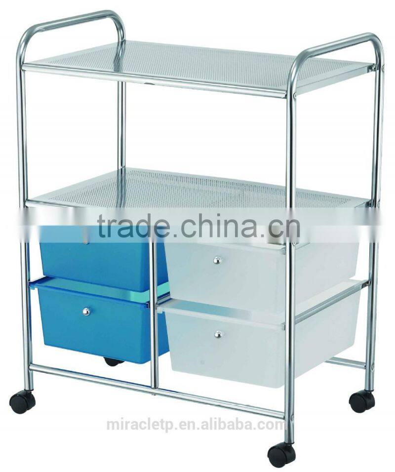 9 PP Plastic White Storage Drawers Cart Organizer