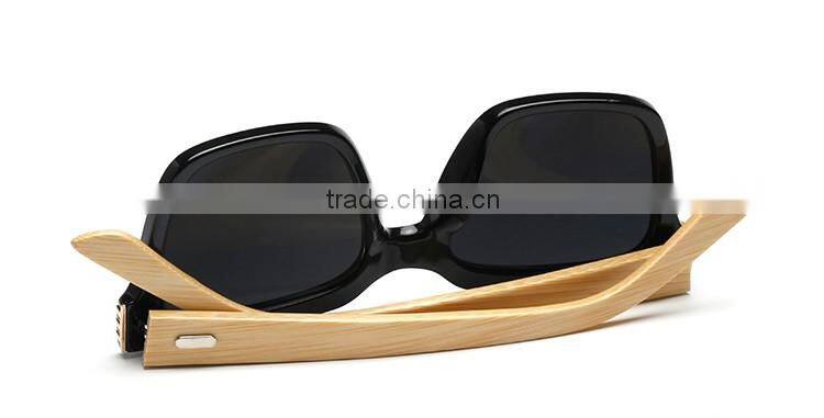 hot selling high quality plastic frame with handmade bamboo temple sunglasses