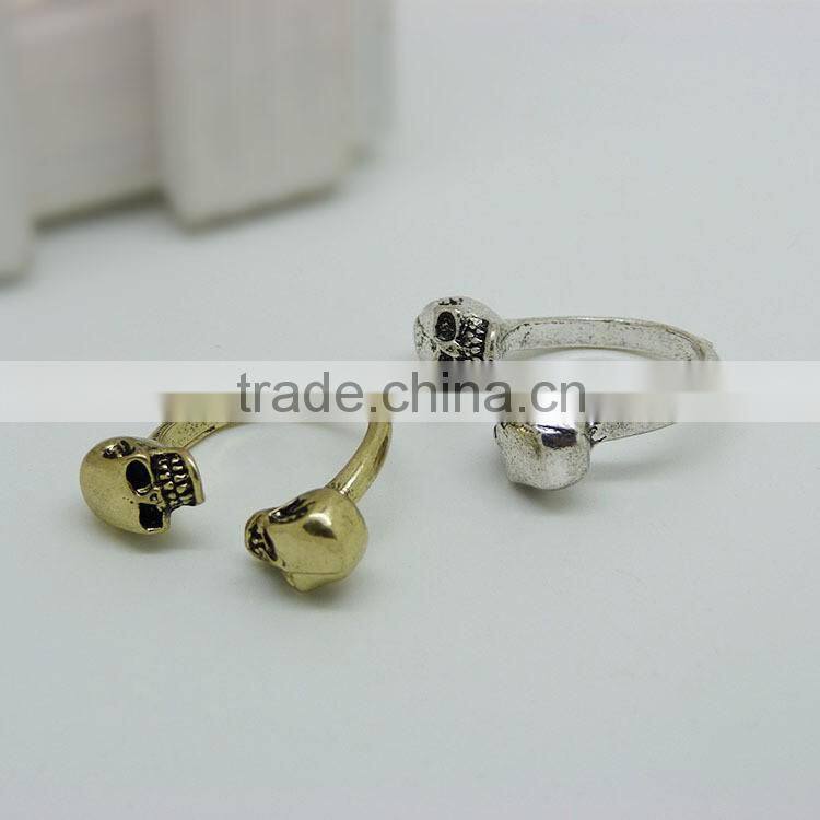 New fashion jewelry double-end human skeleton ring