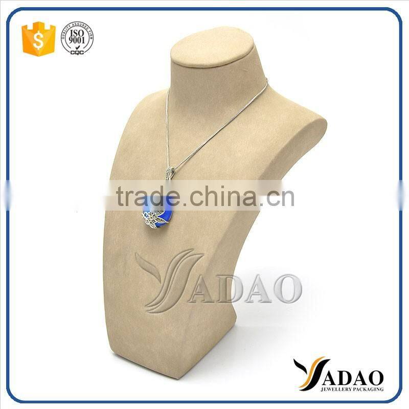 Customized and design suede mannequin necklace display stand