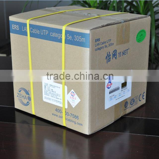 Outdoor cat5 utp LAN cable 100% copper Internet cable water resistant CAT5e Lan cable CE Rohs certified