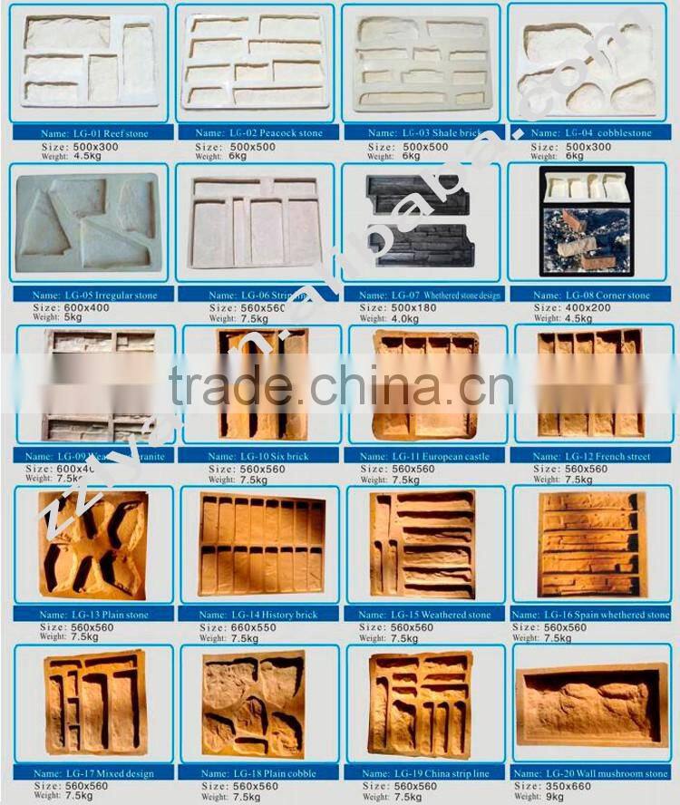 2016 Zhengzhou Factory natural artificial stone mold for making artificial stone