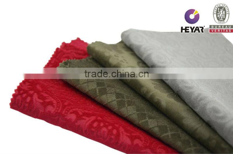 yellowish-brown solid dyeing 100% cotton flocked velvet fabric