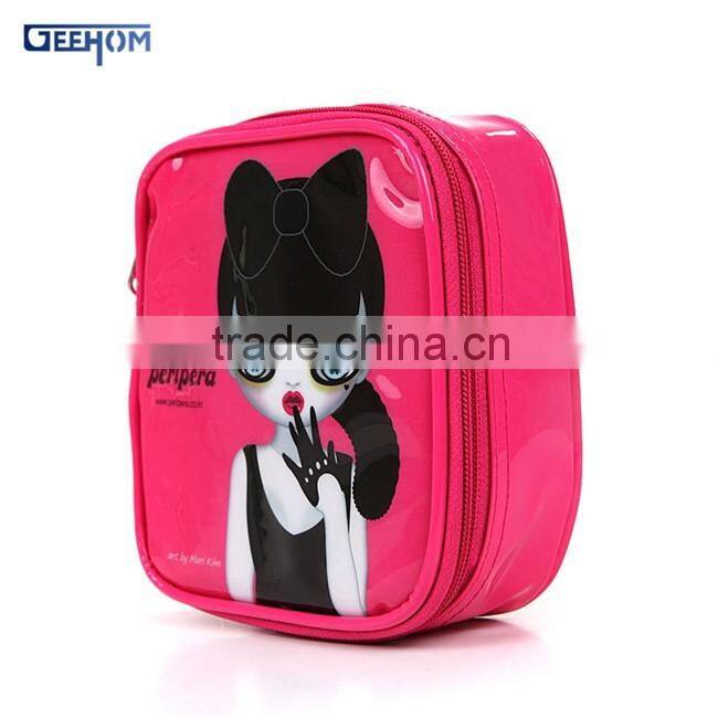 pvc cosmetic bag with zipper ,pvc makeup bag with compartments