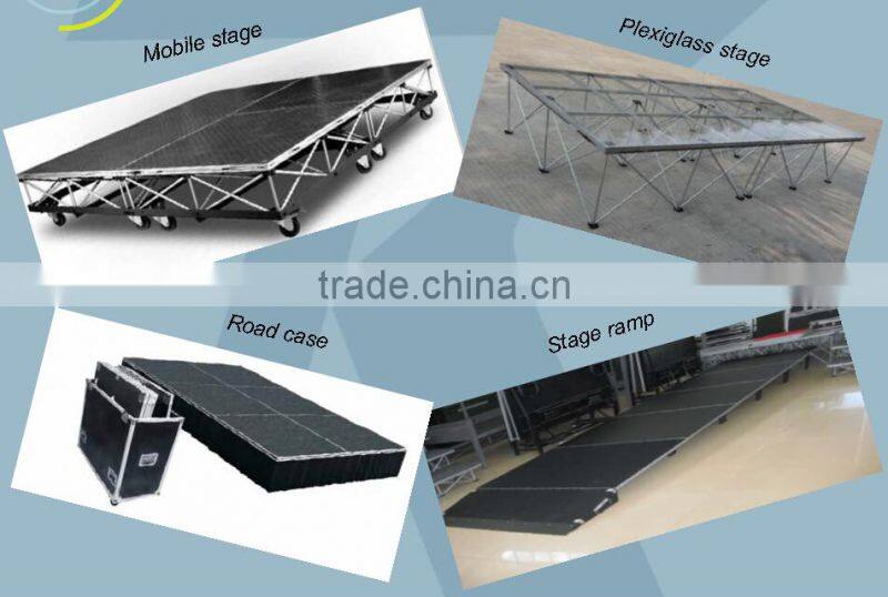 Manufacturer Price! Portable Stage Color Black Or Grey Wedding Stage Backdrop Decoration