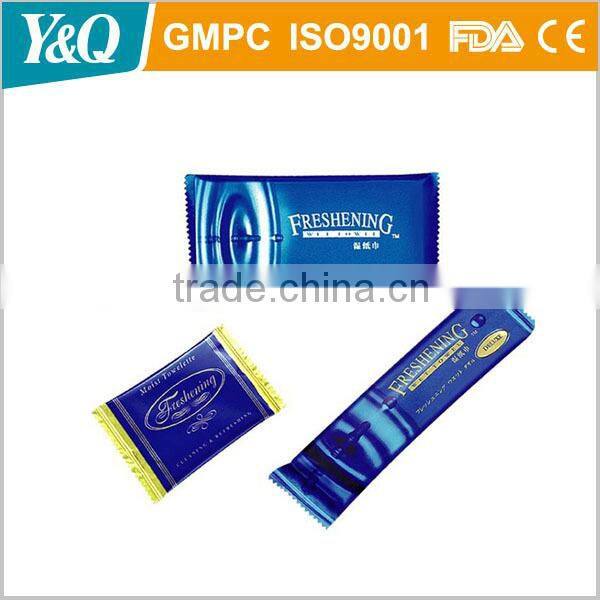 High quality single wet wipes individual restaurant refreshing wet wipes