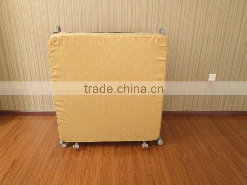 cheap fashionable beige yellow hotel metal folding bed