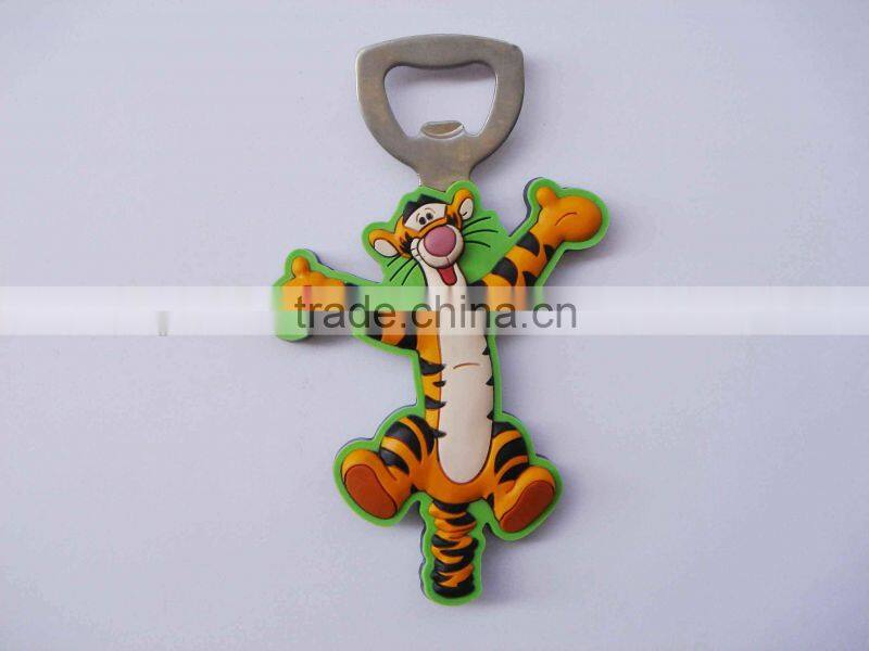 rubber plastic red bottle opener with colorful