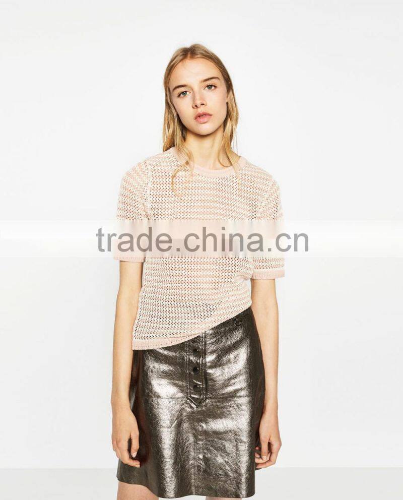 China Wholesale Hollow images of ladies casual tops, fancy tops