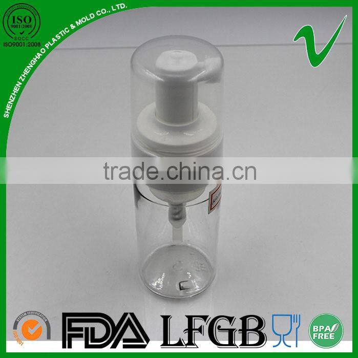 180ml PET cylinder clear plastic foam spray bottle wholesale