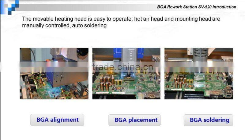 RW-SV520 Hot air 3 heaters SV520 manual operation bga chip rework station with LCD display