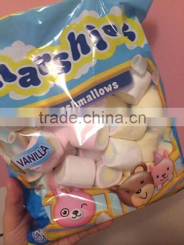 150g Bags packing vanilla flavoured halal marshmallow