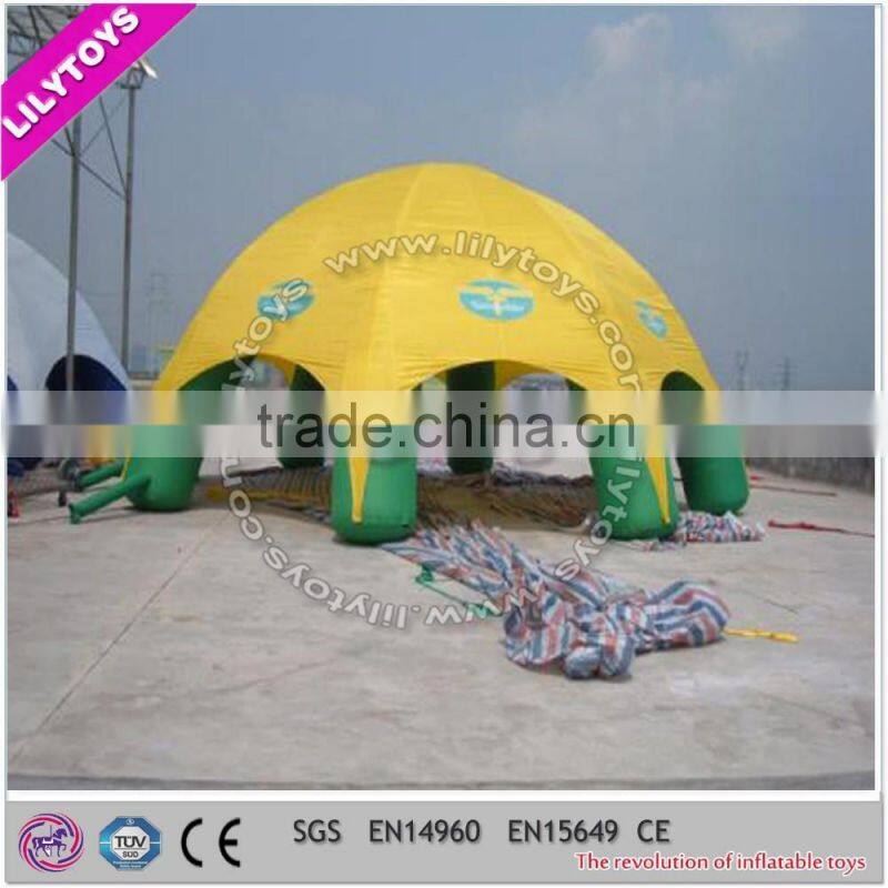 Lowest price popular customized camping inflatable dome tent with EN14960