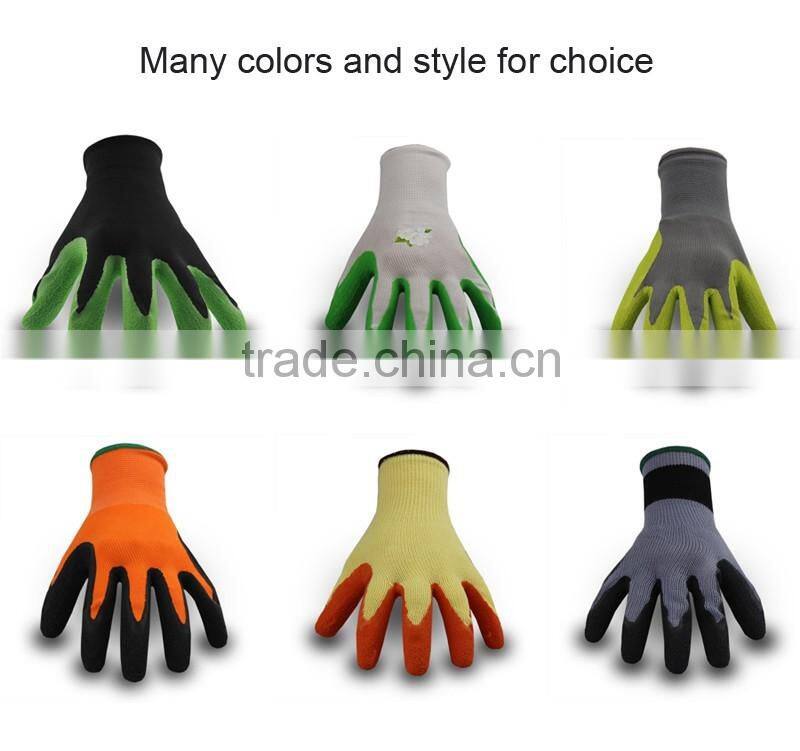 Firm slip general purpose latex print work gloves