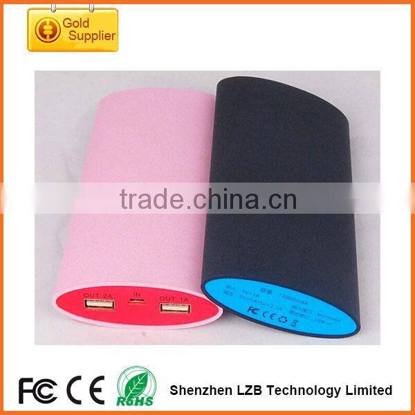 high capacity shake mobile power supply Mini 12000mah manual for power bank , big capacity external mobile power supply