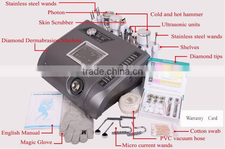 Factory price 7 in 1 Promotional Diamond Microdermabrasion For Skin Peeling Beauty Equipment