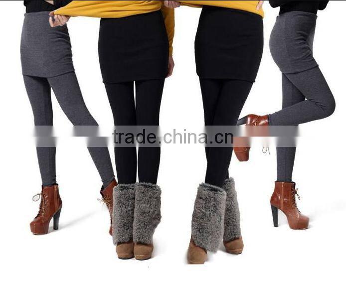 New Arrival Sexy Women Soft Stretch Cotton Band Skirt Leggings High Waist Yoga Pant Lounge