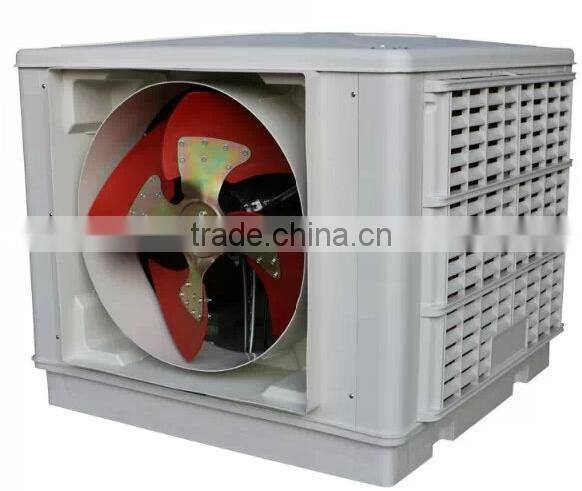 roof mounted evaporative air cooler with air duct