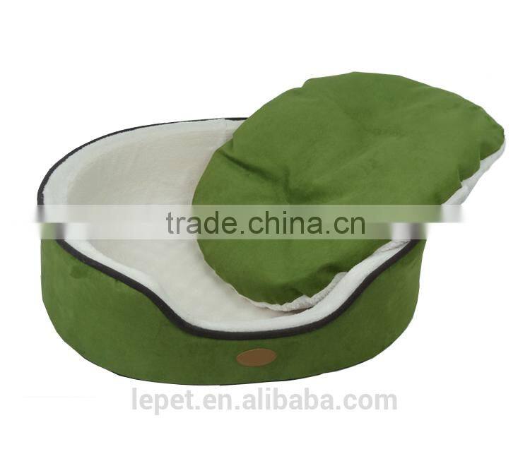 Oval Cuddler short plush OEM orthopedic dog bed