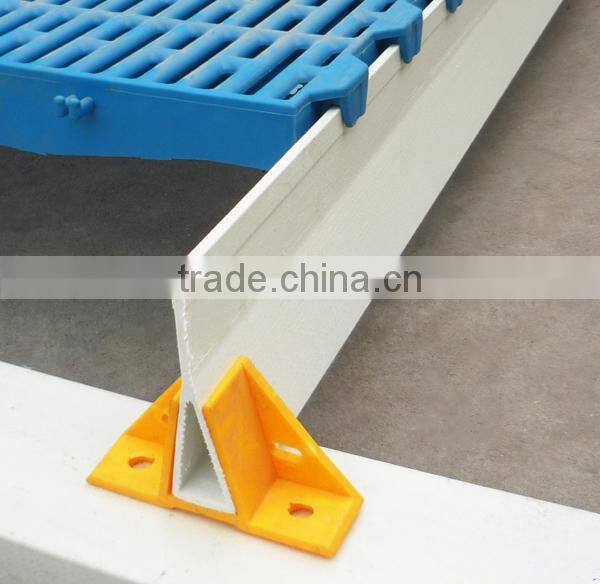 Plastic slats fiberglass beams poultry farming equipment, frp triangle support beam for poultry farm