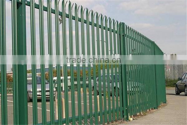 Hot dipped galvanized Steel Anti-climb Security Fence / palisade fence