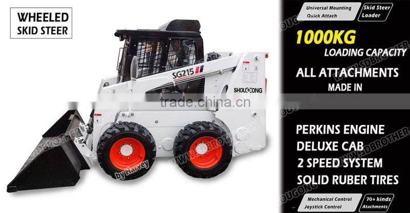 1000kg Skid Steer Loader