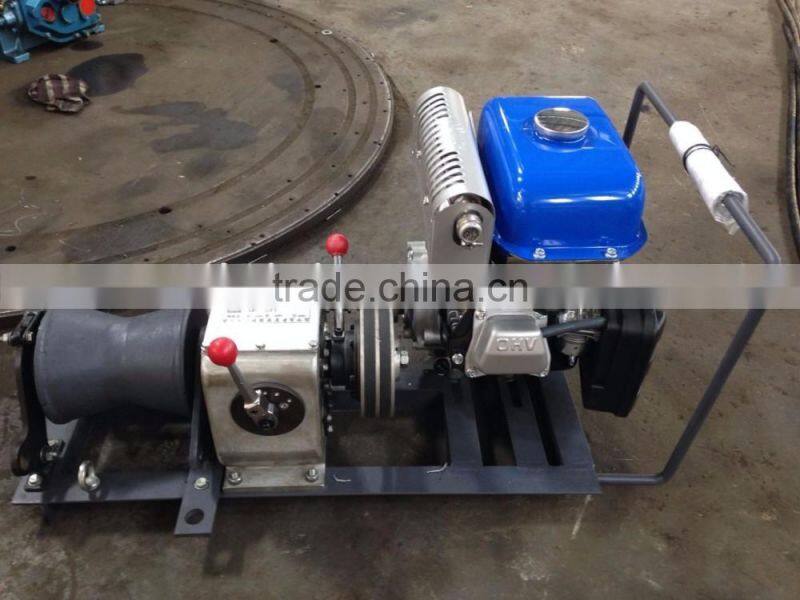 Winch Manufacturer 1 Tons cable winch HONDA/YAMAHA engine for Power Construction