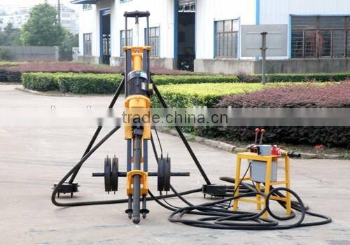 Portable electric borehole drilling rig for quarry