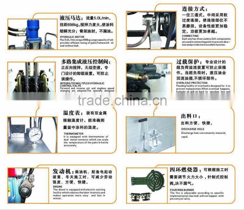 GD800 Hydraulic double cylinder thermoplastic hot melt kettle