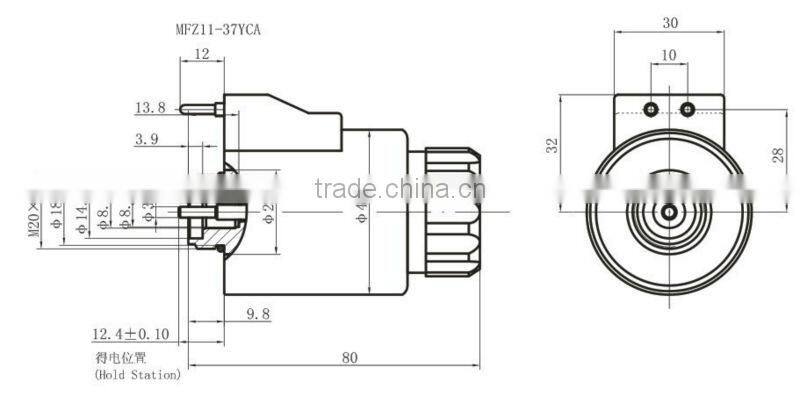 Hydraulic 24VDC wet-pin type rexroth coils switch