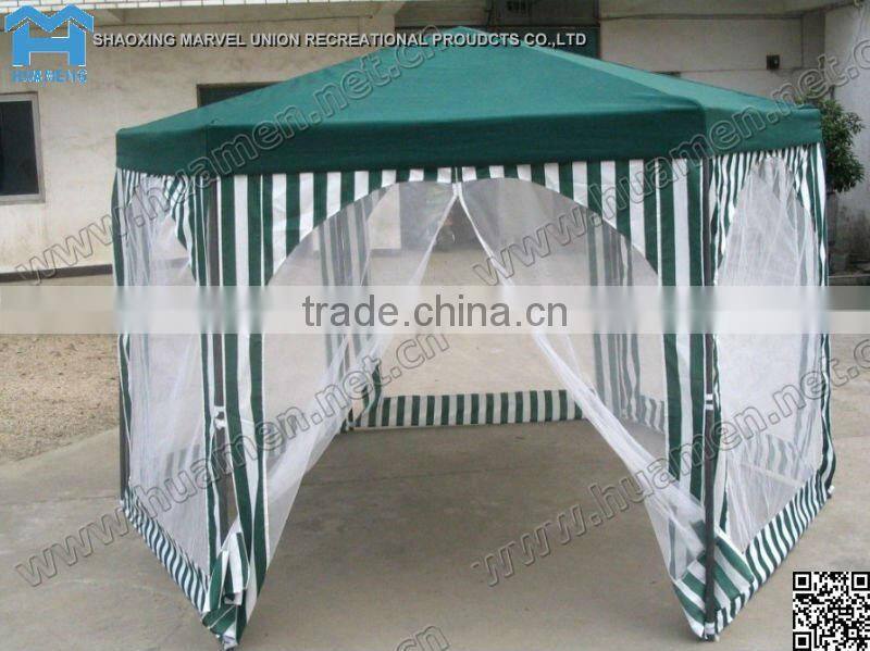 Hexagonal Shade Gazebo Canopy with mosquito net