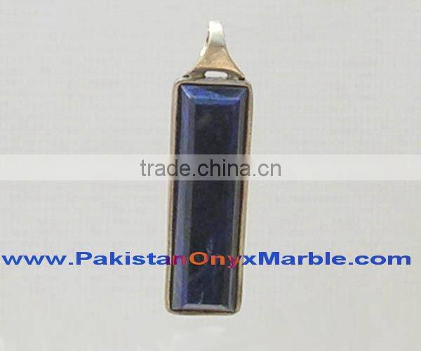 Natural Stone STERLING SILVER PENDANTS LAPIS LAZULI JEWELRY