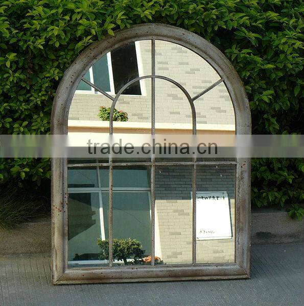 Wrought Iron Frame Garden Window Wall Mirrors