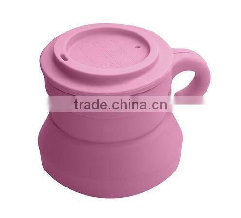 Silicone Travel Collapsible Camping Mug with Lid