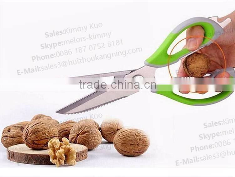 High Quality Safety kitchen scissor Stainless Steel Cutting Scissor TPR scissor