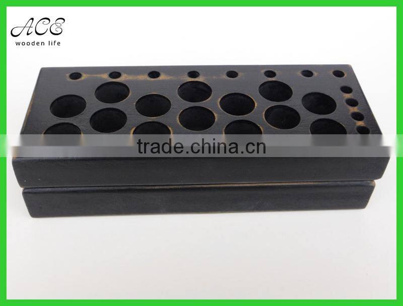 Wood makeup organizer storage