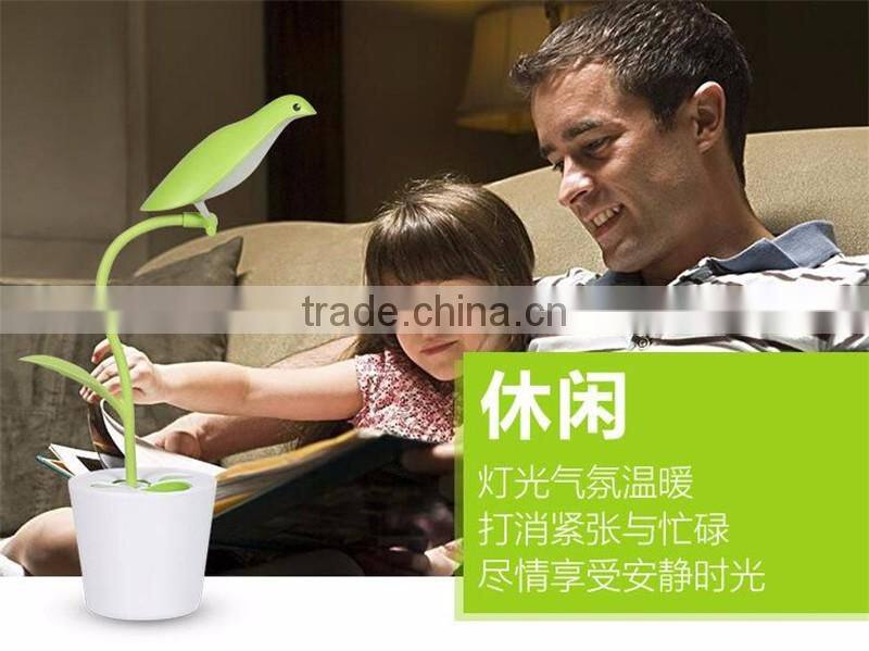 Simple Free Bird Lamp LED small table lamp bedroom bedside Foldable USB Rechargeable Lamps