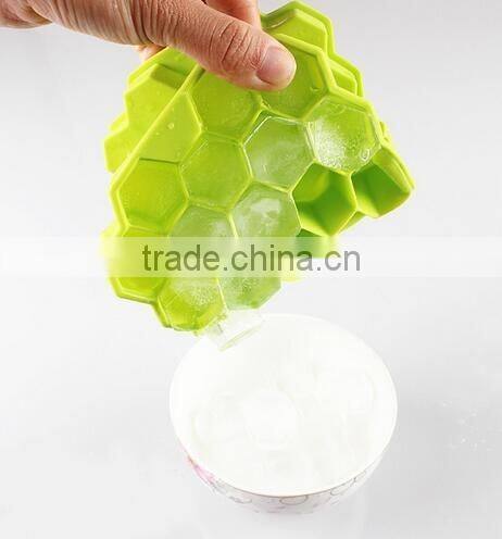 CY175 Honeycomb shape grids food grade silicone ice cube for home DIY