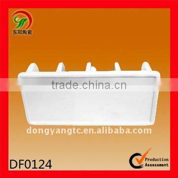Factory direct wholesale white ceramic napkin holder design