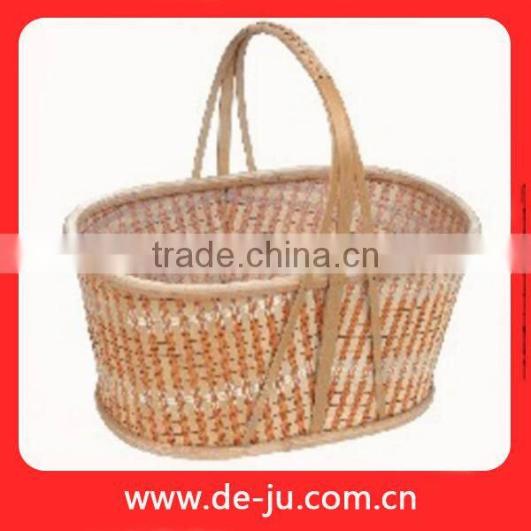 Custom Practical Big Box Bamboo Picnic Basket