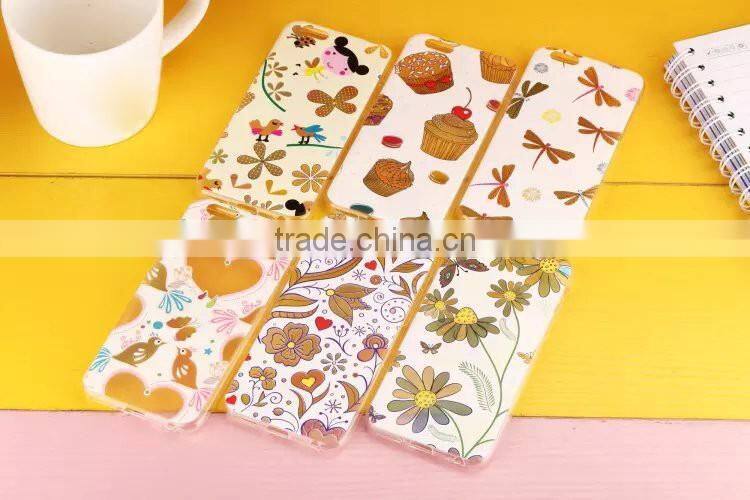 Color painting retro flower case cover, back cover case for iPhone 6