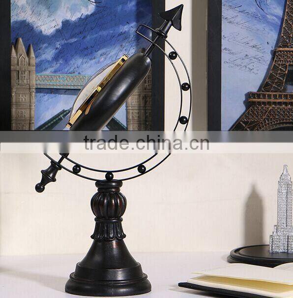 American Globe desk clock resin antique globe clock