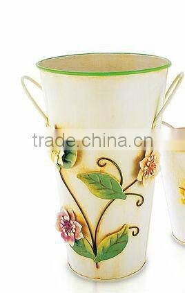 Galvanized steel flower bucket pots wholesale