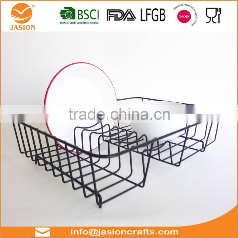WI2907 Metal Wire Coated Dish Rack Kitchen Sink Drainer