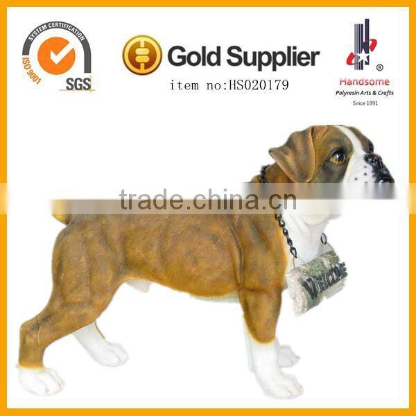 14.5 inch resin dog figurines garden animal sculpture resin animal