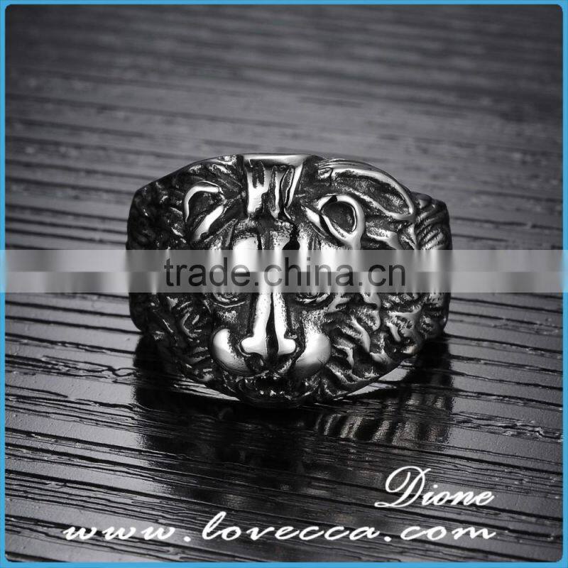 Wholesale Men Jewellery Animal lion ring stainless steel men