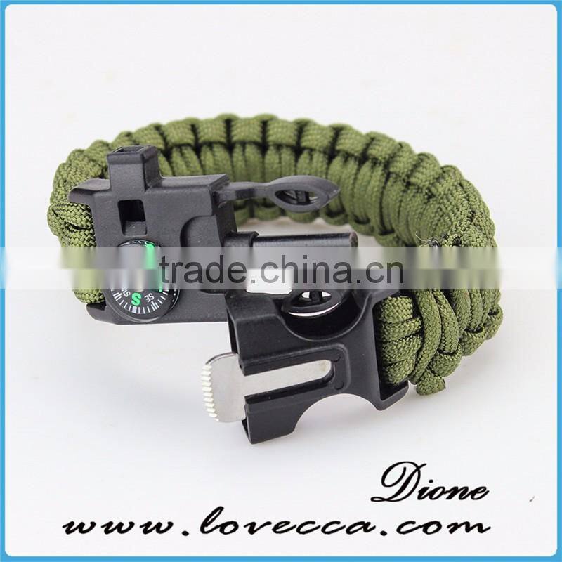 Wilderness survival guide braided military bracelets camping hiking gear