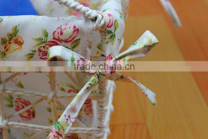 garden wicker or corn husks storage box